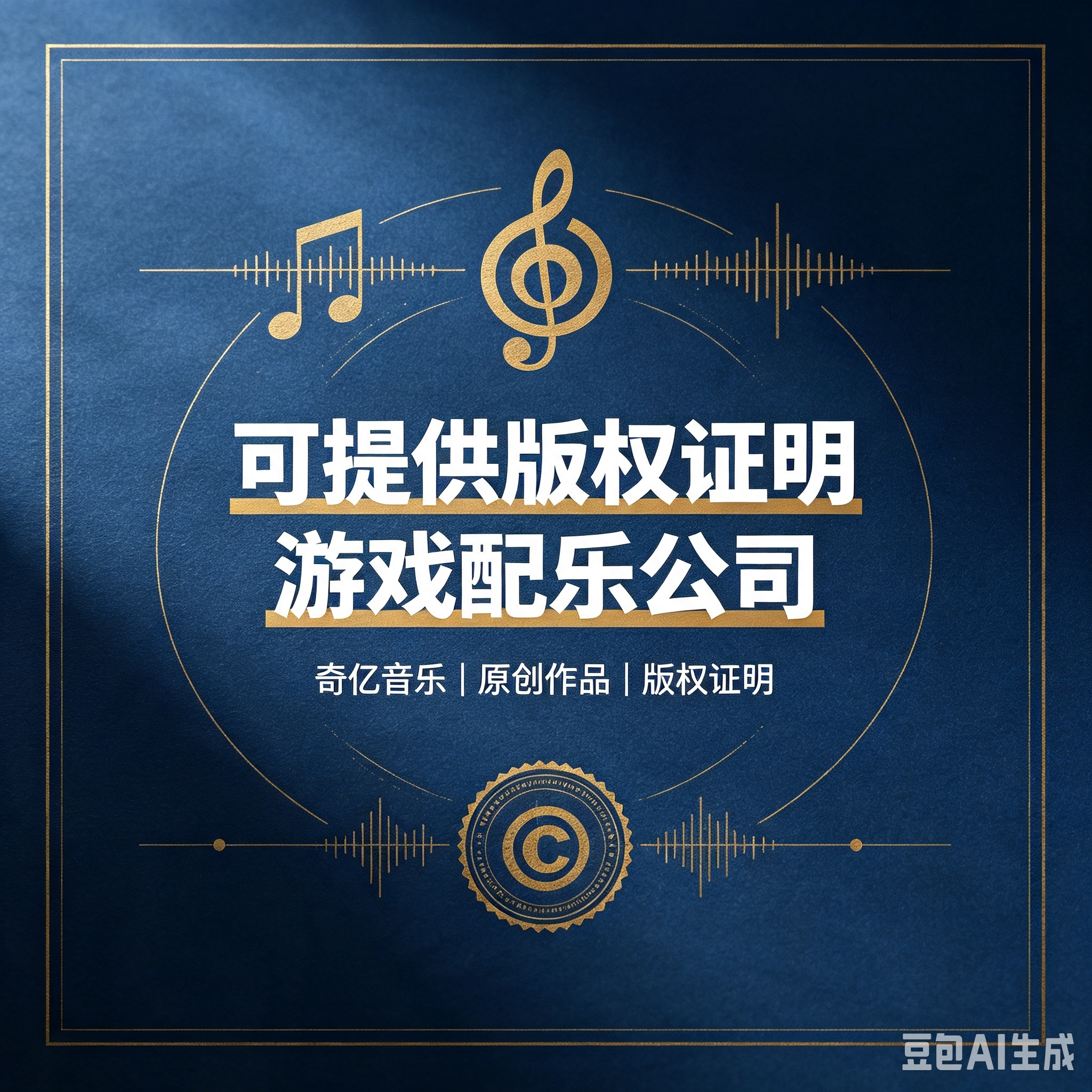 可提供版权证明游戏配乐公司