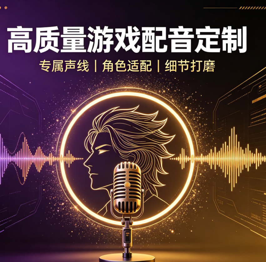 高质量游戏配音定制