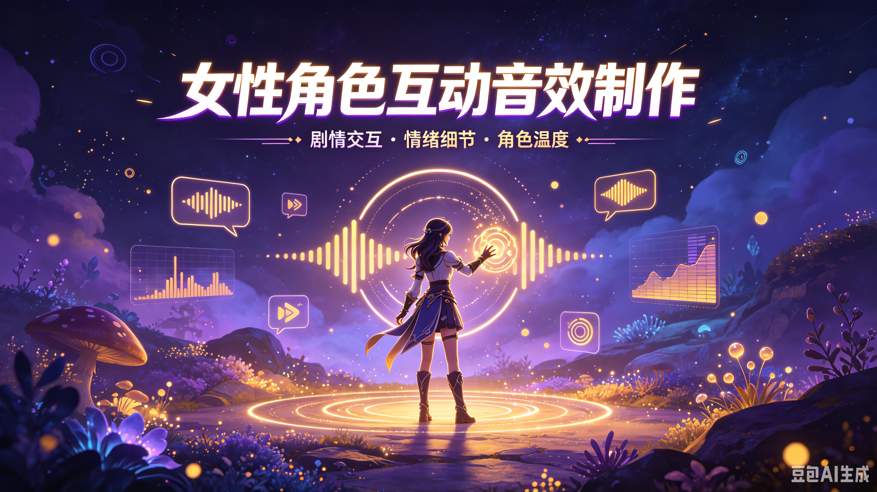 女性角色互动音效制作