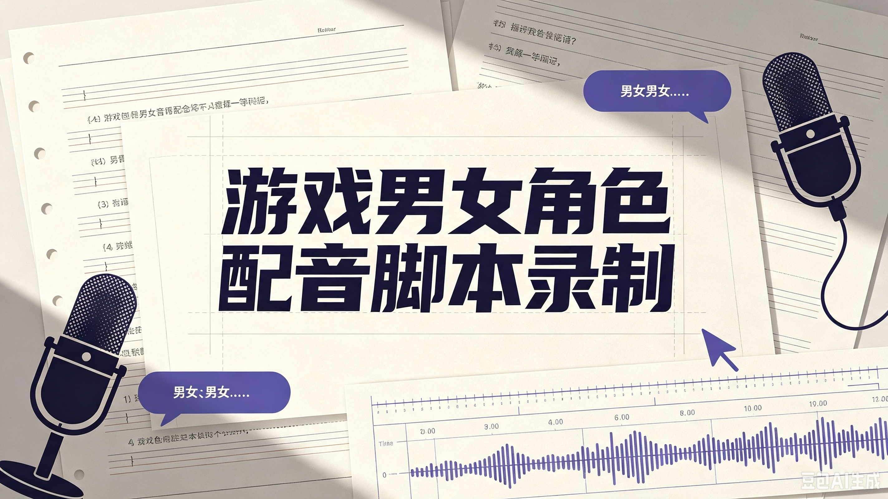 游戏男女角色配音脚本录制