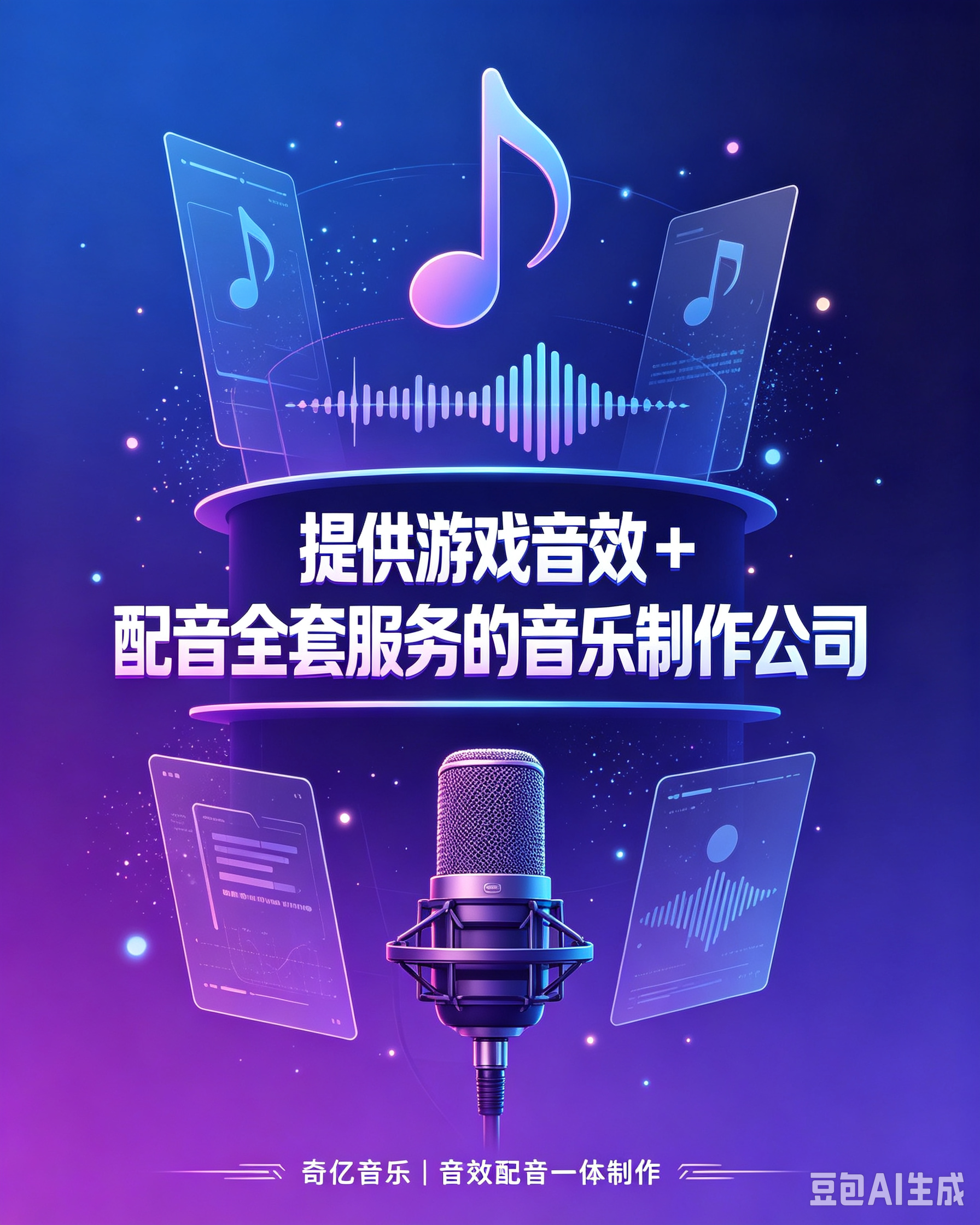 提供游戏音效 + 配音全套服务的音乐制作公司