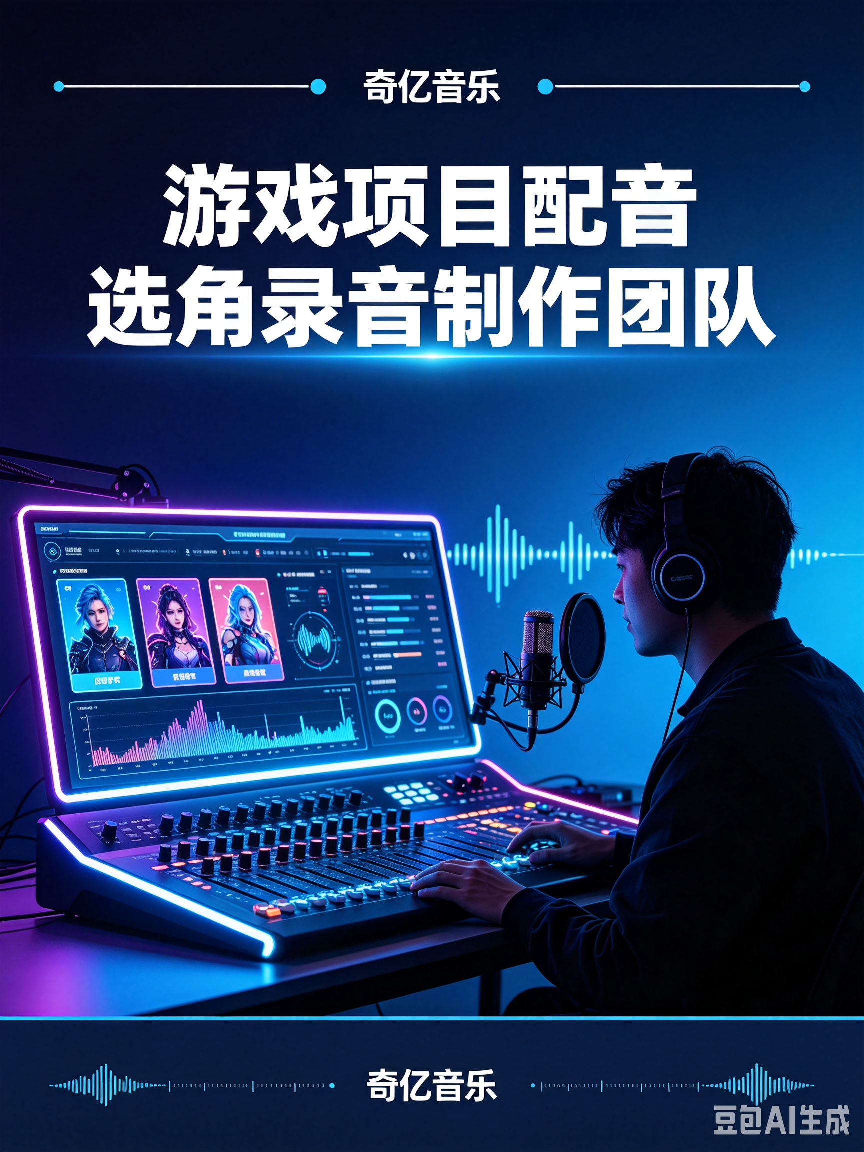 游戏项目配音选角录音制作团队