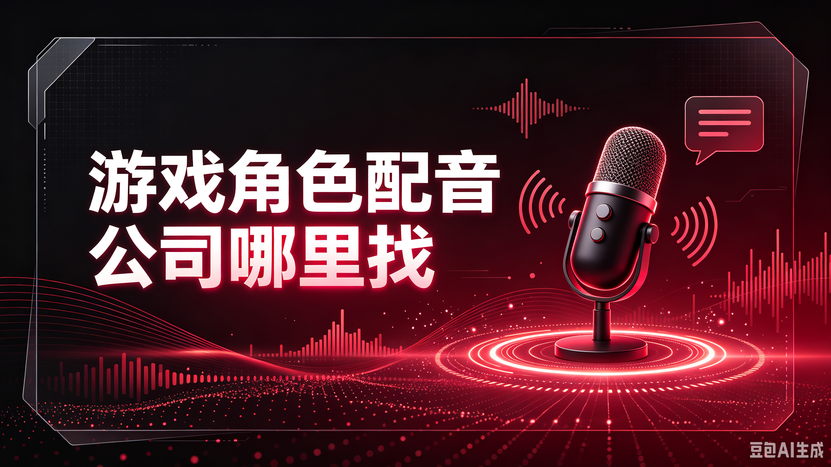 游戏角色配音公司哪里找