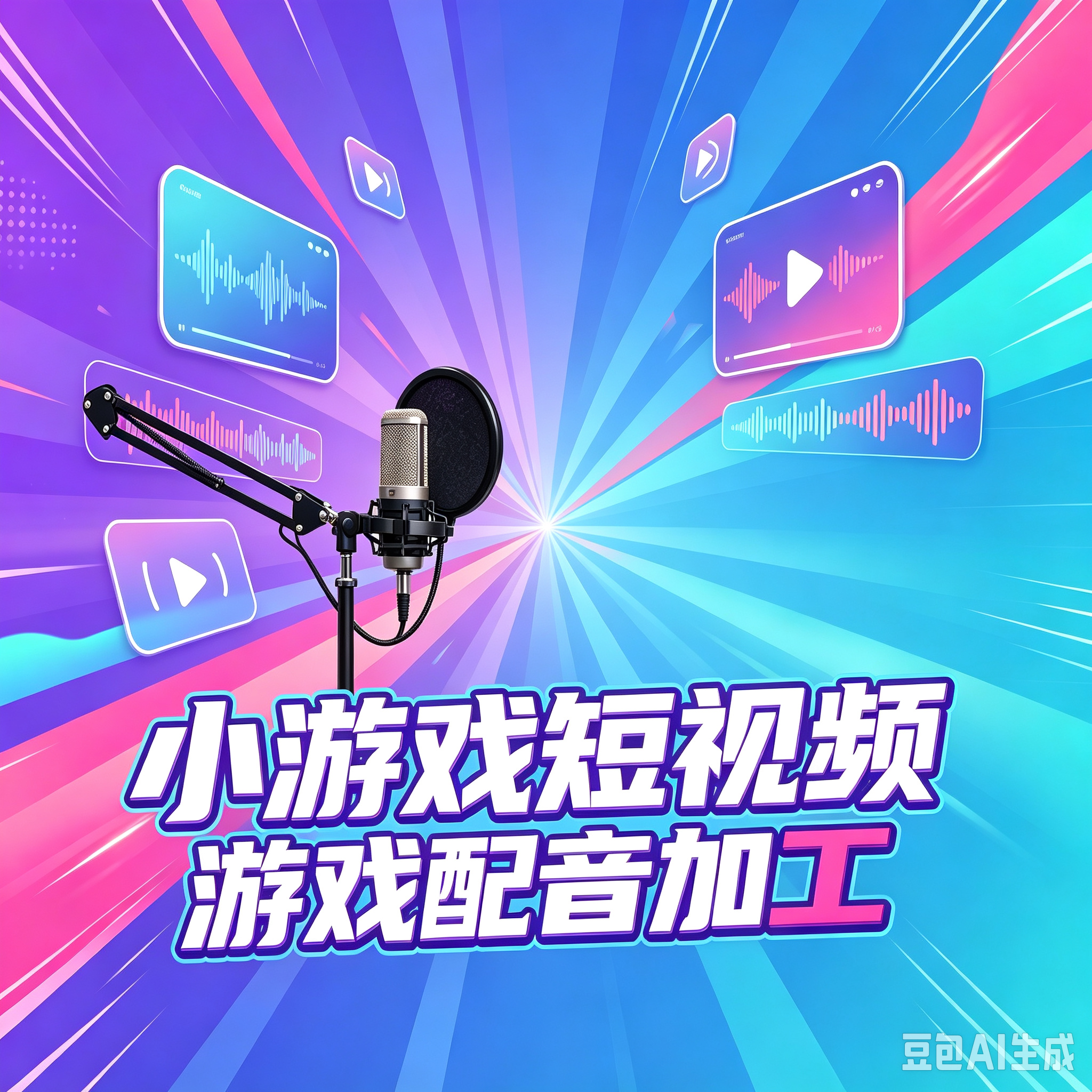 小游戏短视频游戏配音加工
